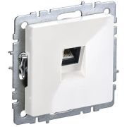 Розетка компьютерная СП RJ45 кат.5E BRITE РК10-БрБ механизм бел. IEK BR-K10-1-K01