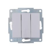 Выключатель 3-кл. 1п СП Karina 10А IP20 механизм бел. LEZARD 707-0288-109