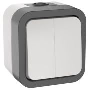 Выключатель 2-кл. ОП TORS TS205 10А IP55 бел. IEK TS-V20-0-10-55-K41